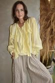 Regency Ruffle Blouse Lemon